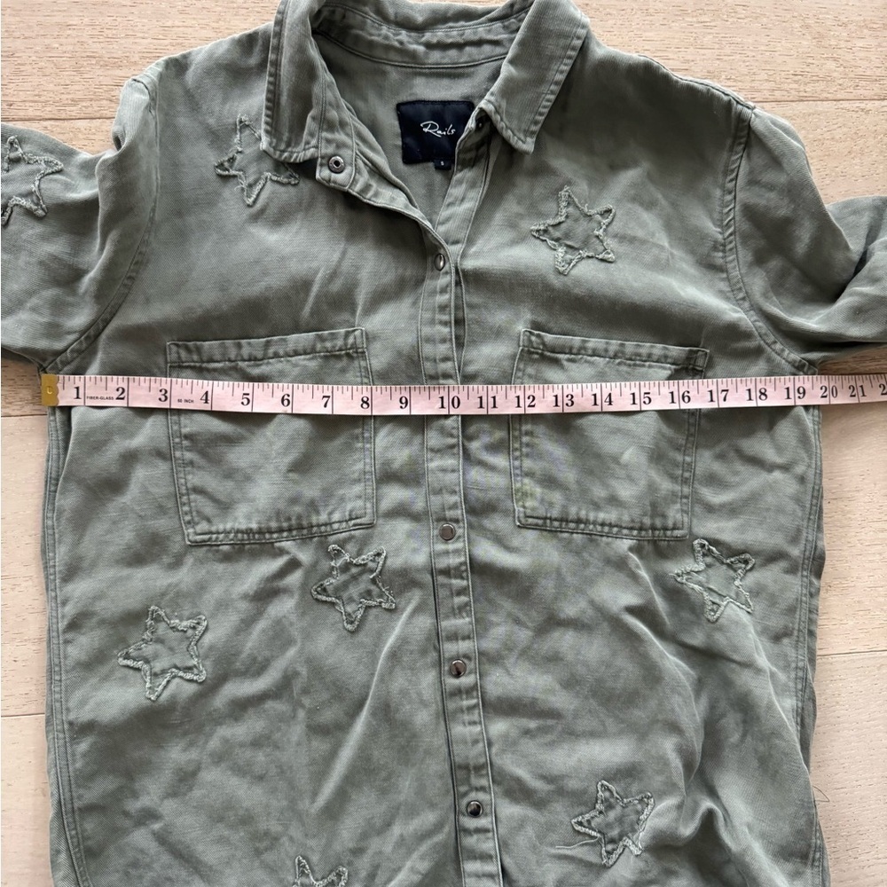 Rails Marcel Button Up embroidered stars shirt S - Picture 9 of 10